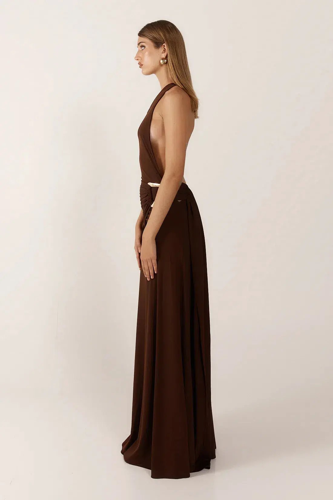 Ance Gria Gaia Gown Brown Size 8 photo 2