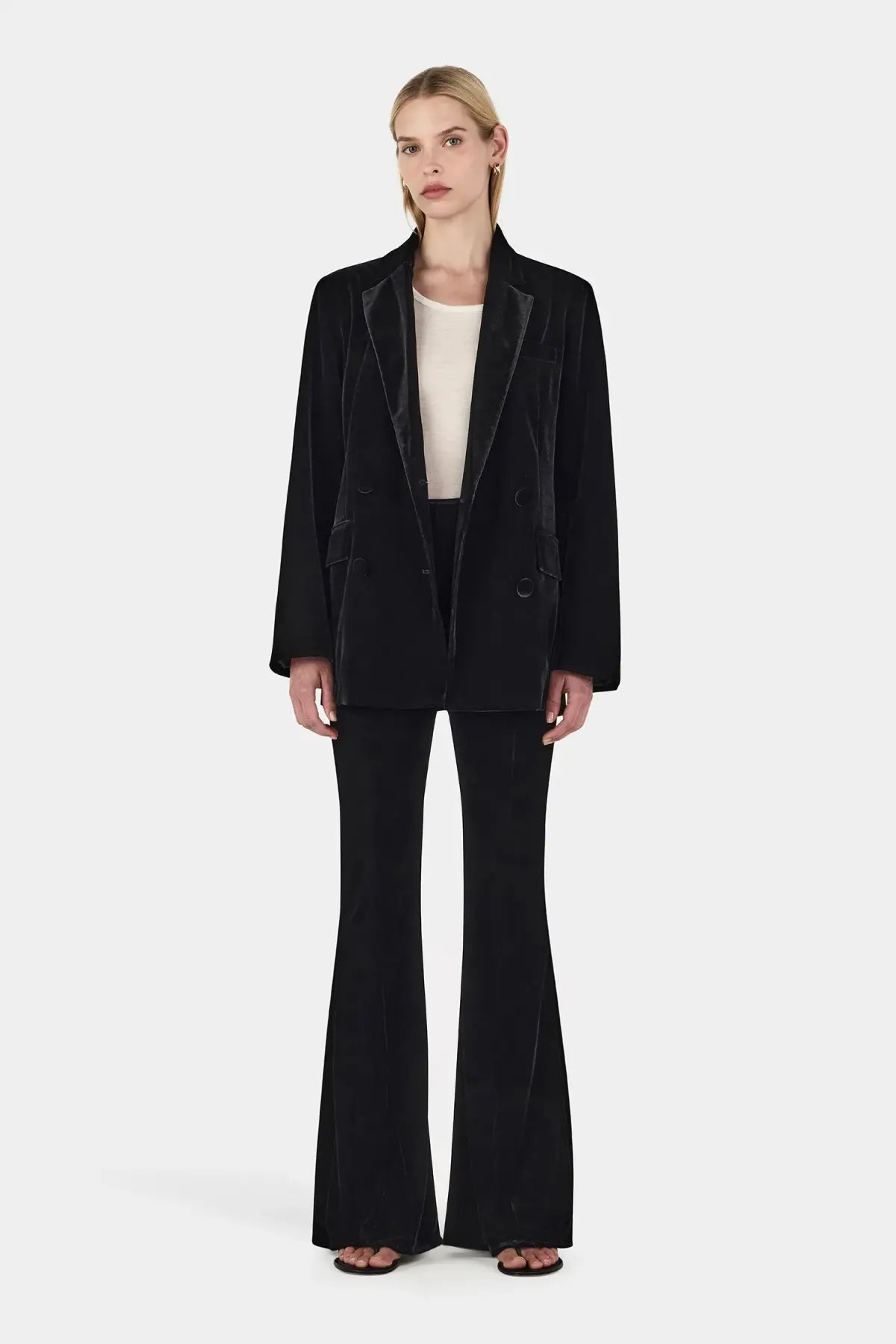 Hansen and Gretel Alistair Velvet Blazer Black Size 12/L photo 4