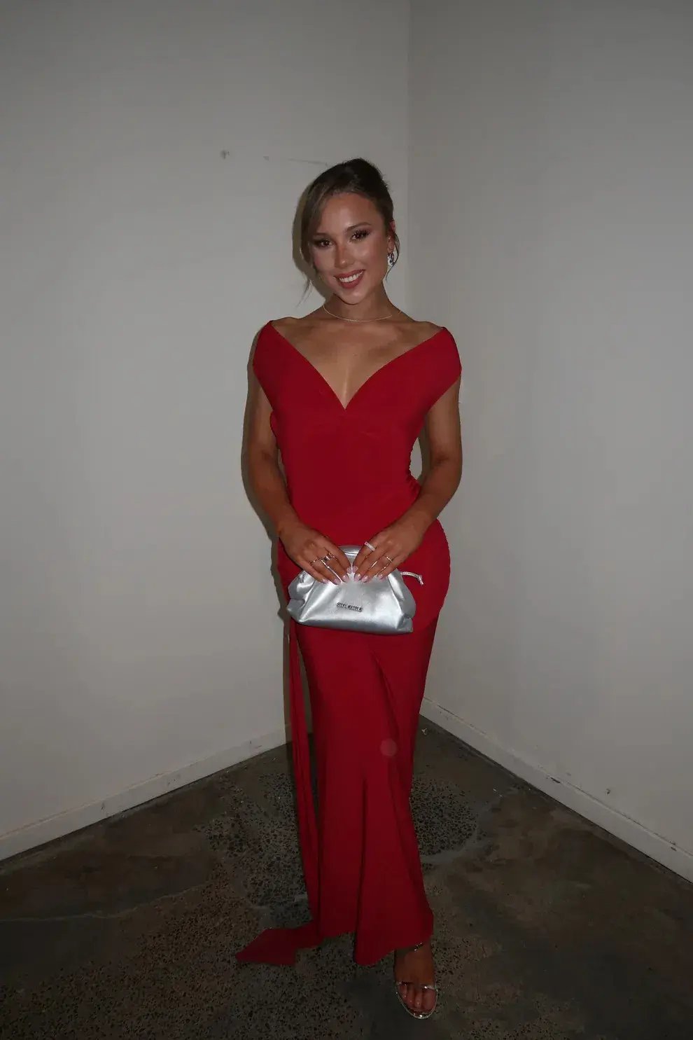 Deconduarte Ivana Jersey Maxi Dress in Pure Red Size XS / AU 8 photo 5