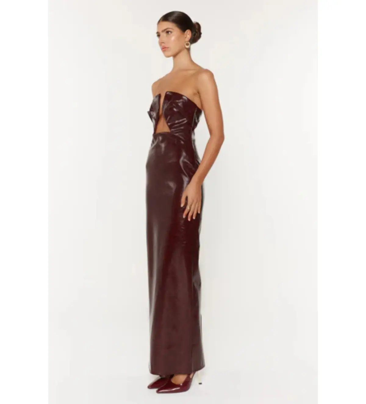 She is Olla Sole Midi Dress in Brown Size XS/ AU 6 photo 2