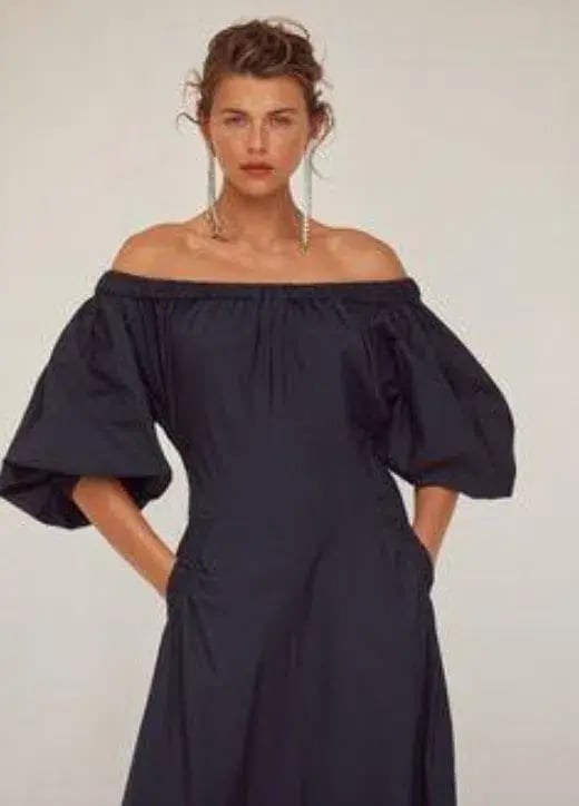 SCANLAN THEODORE COTTON GATHERED POCKET DRESS SIZE 12 photo 2