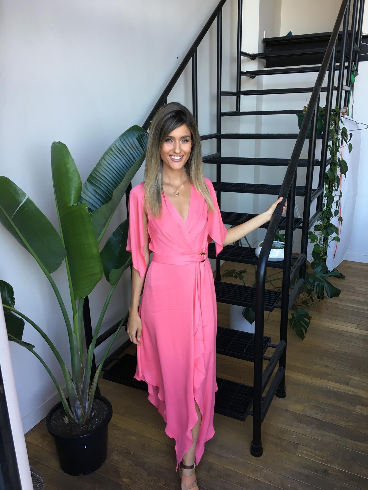 Manning Cartell Wrap Dress Tickled Pink Size 6 photo 4