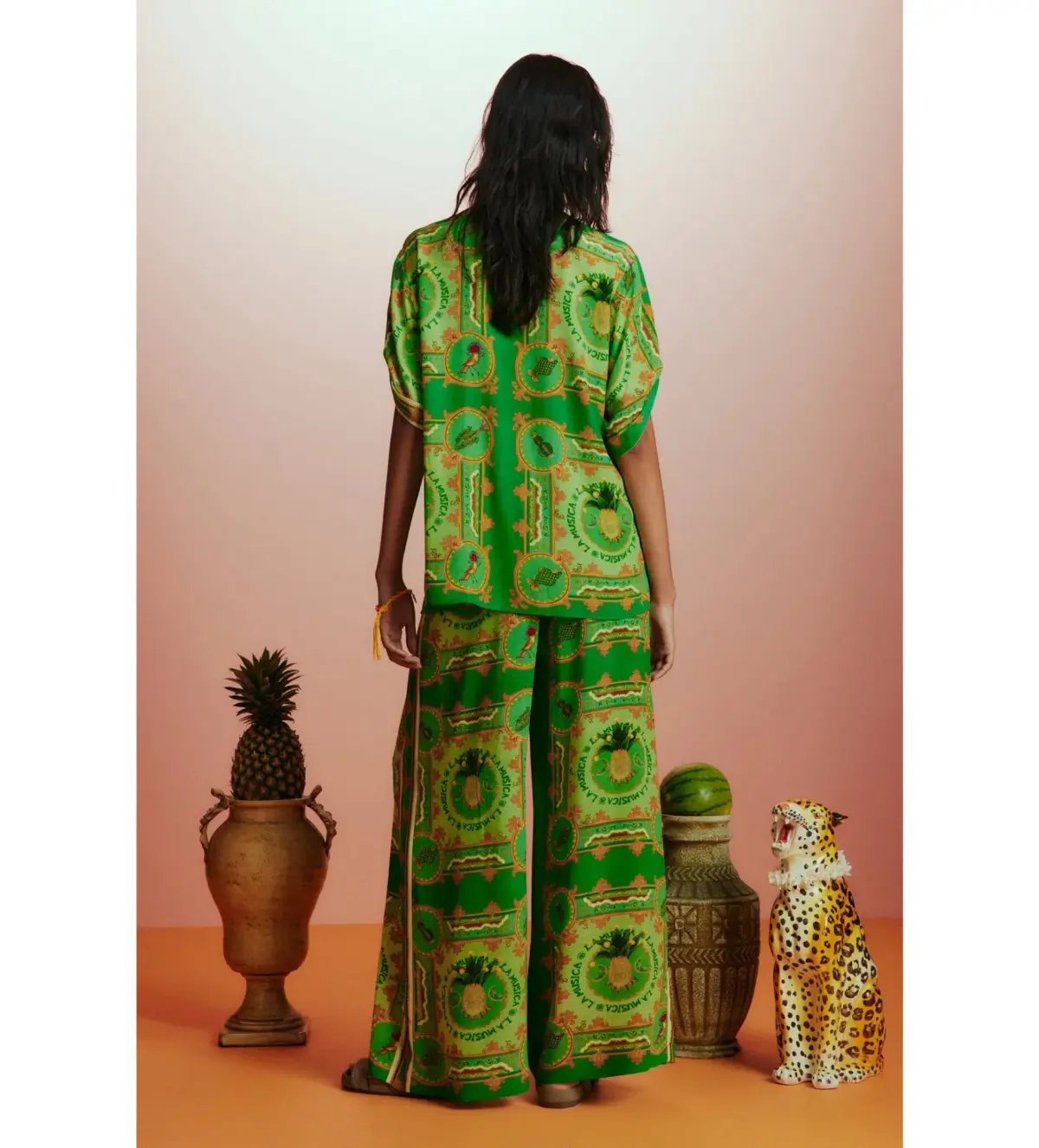 Alémais La Musica Silk Shirt and Pant Green Size AU 16 photo 4