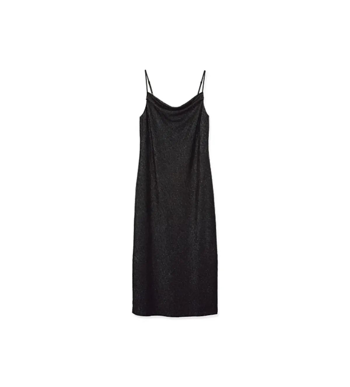 Country Road Metallic Slip Midi Dress Black Size 8/XS photo 5