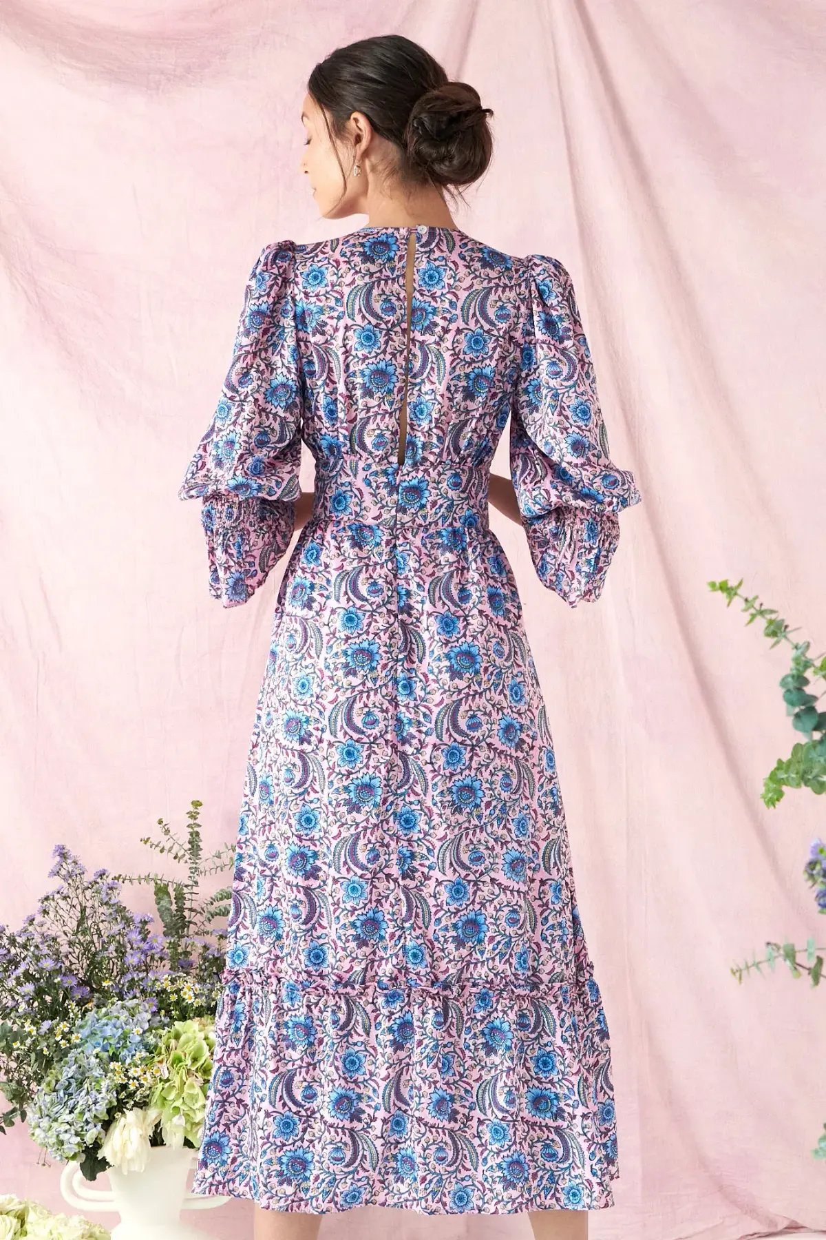Neve & Noor Sophia Dress in Orchid Chintz Size 6 photo 3