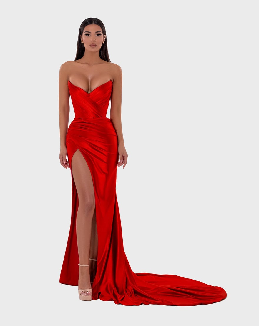 Albina Dyla Royal Gown - Red photo 2