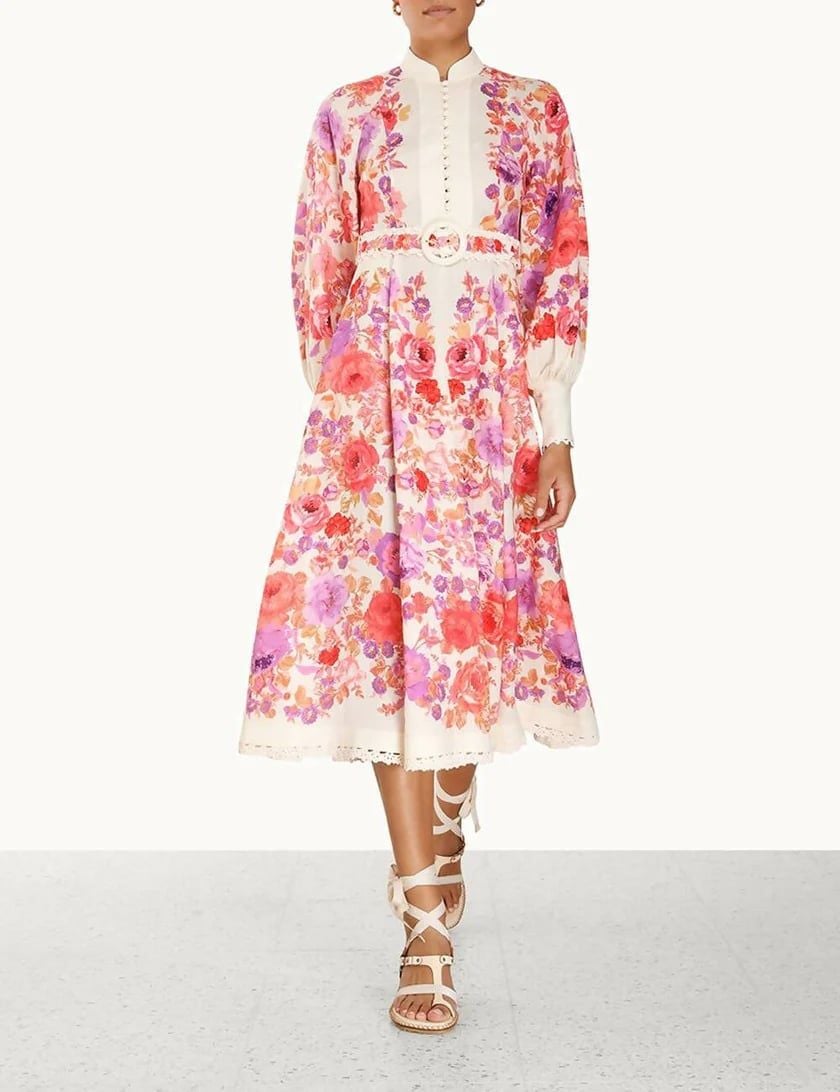 Zimmermann Raie Billow Sleeve Midi Dress photo 4