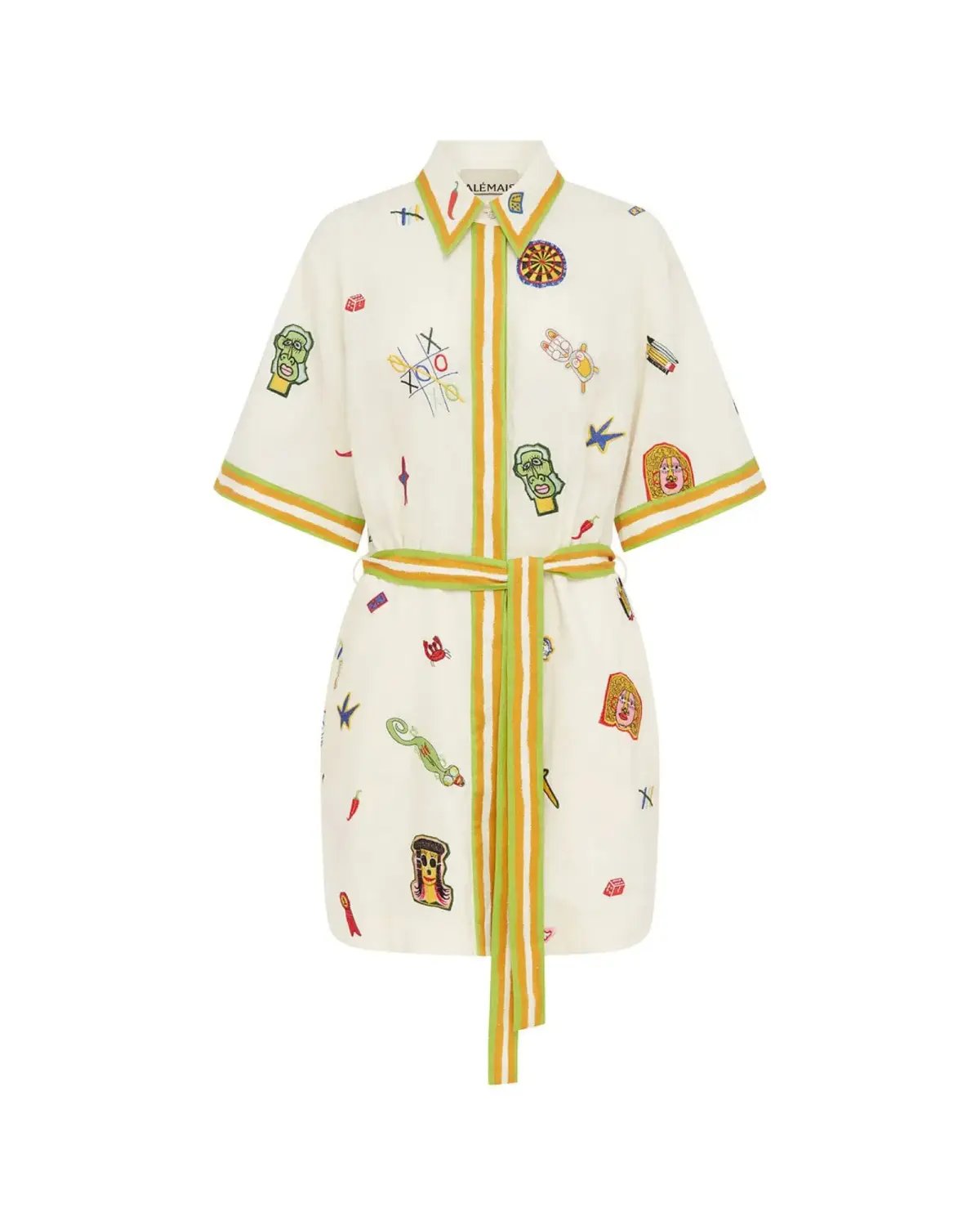 Alemais Checkers Embroidered Mini Dress Print Size AU 14 photo 4
