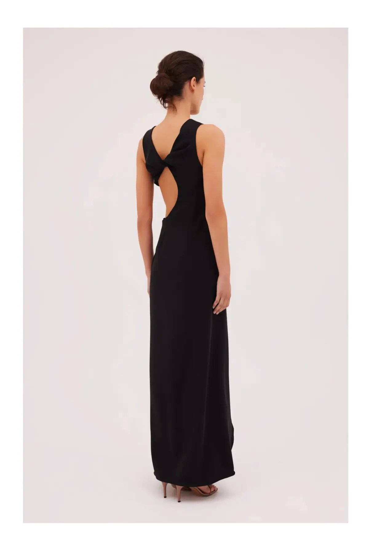 Bianca Spender Jersey Suiting Anchor Gown Black Size 1/ AU 8 photo 2