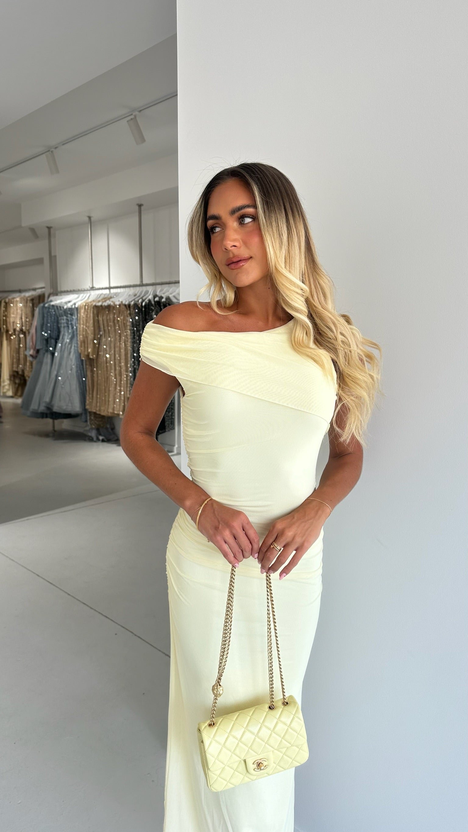 BROOKE MAXI DRESS BY MY SECRET WARDROBE LEMON photo 3