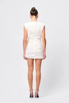 MOSSMAN WRAPPED IN YOU MINI DRESS / WHITE / SIZE 12 photo 2