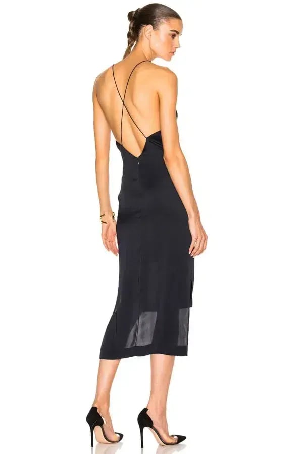 Dion Lee Fine Line Cami Slip Dress Navy Size 8 / S photo 2