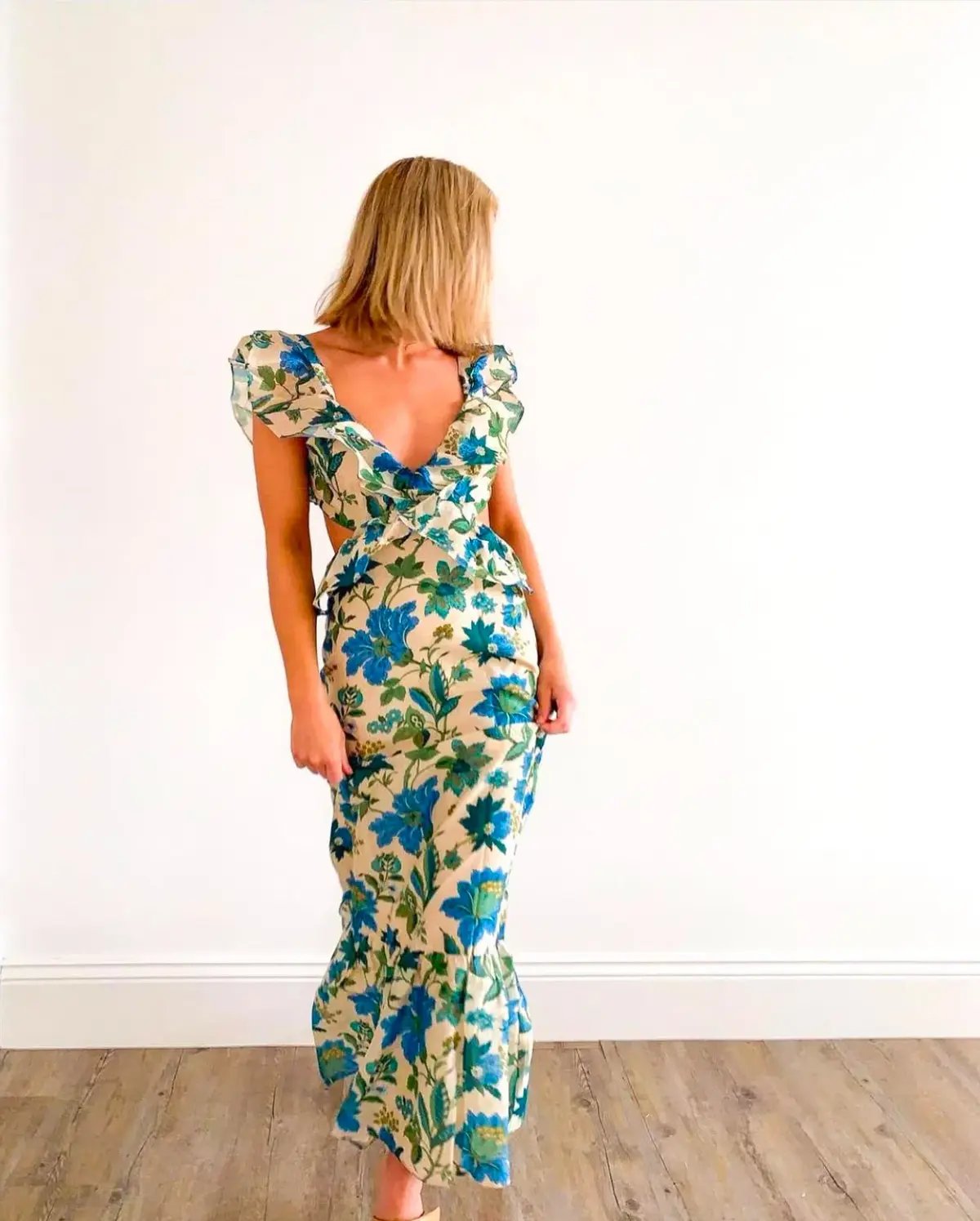 Sir the Label Celia Frill Maxi Dress Marguerite Print Size 8 photo 4