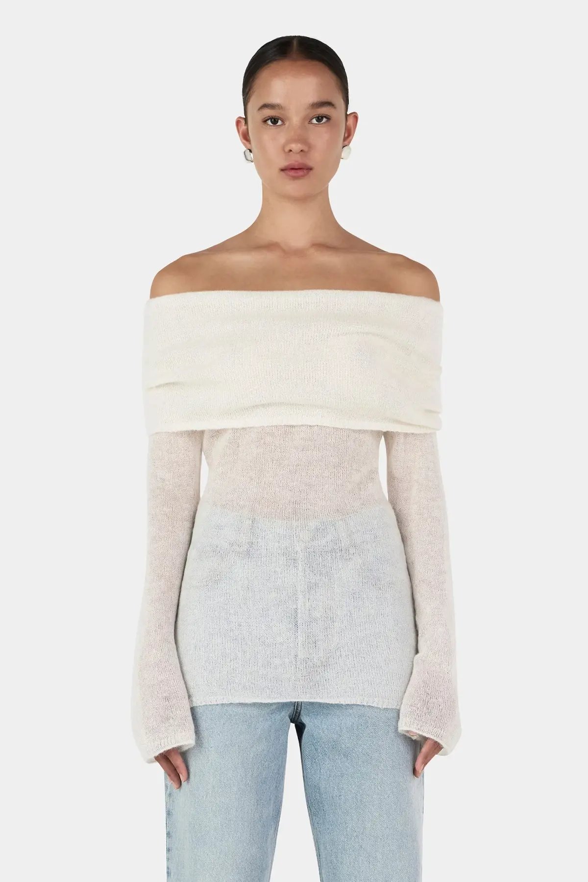 Hansen and Gretel Tozzi Knit Top Ivory Size 6 photo 2