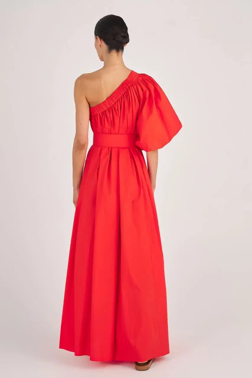 Oroton One Shoulder Dress Red Size AU 8 photo 3