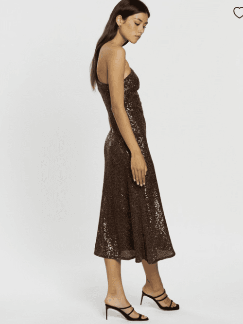 By Johnny Shine Asymmetric Bias Midi Dress photo 5