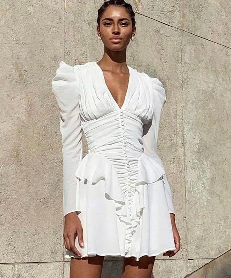 Misha Jia Dress  White Size 10 photo 2