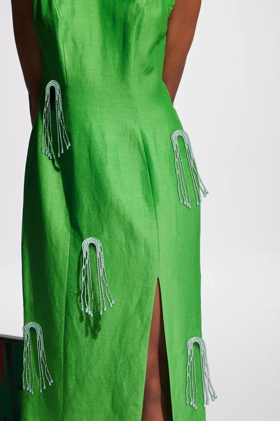 Alemais Dazzle Midi Dress Green Size AU 10 photo 5