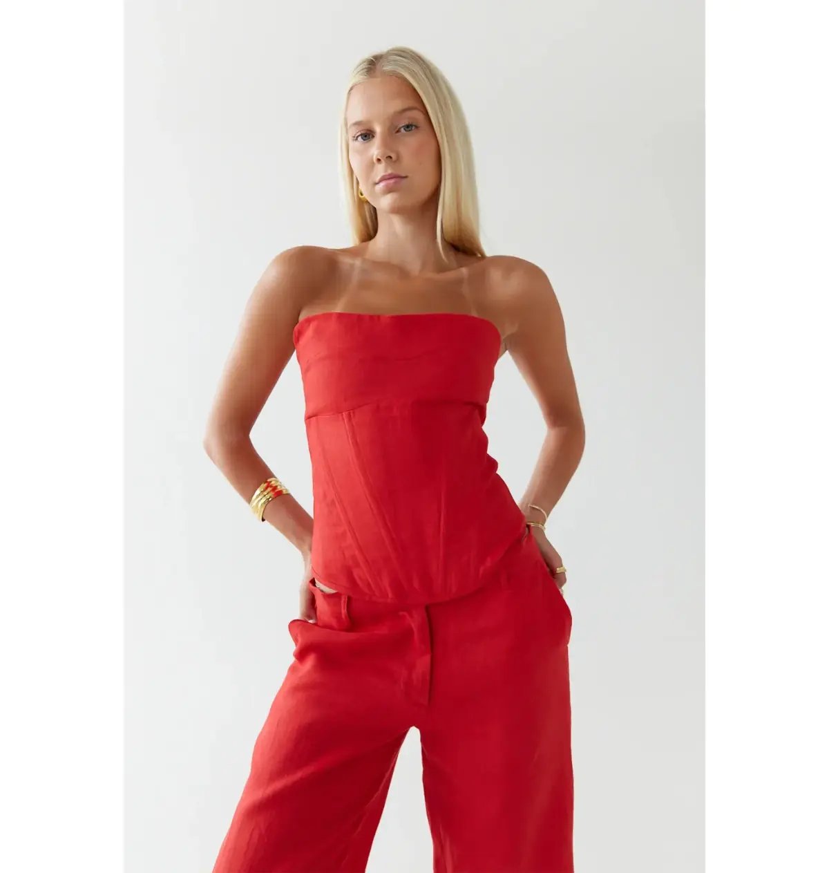 HNTR The Label Luiza Corset Red Size XS / AU 6 photo 3