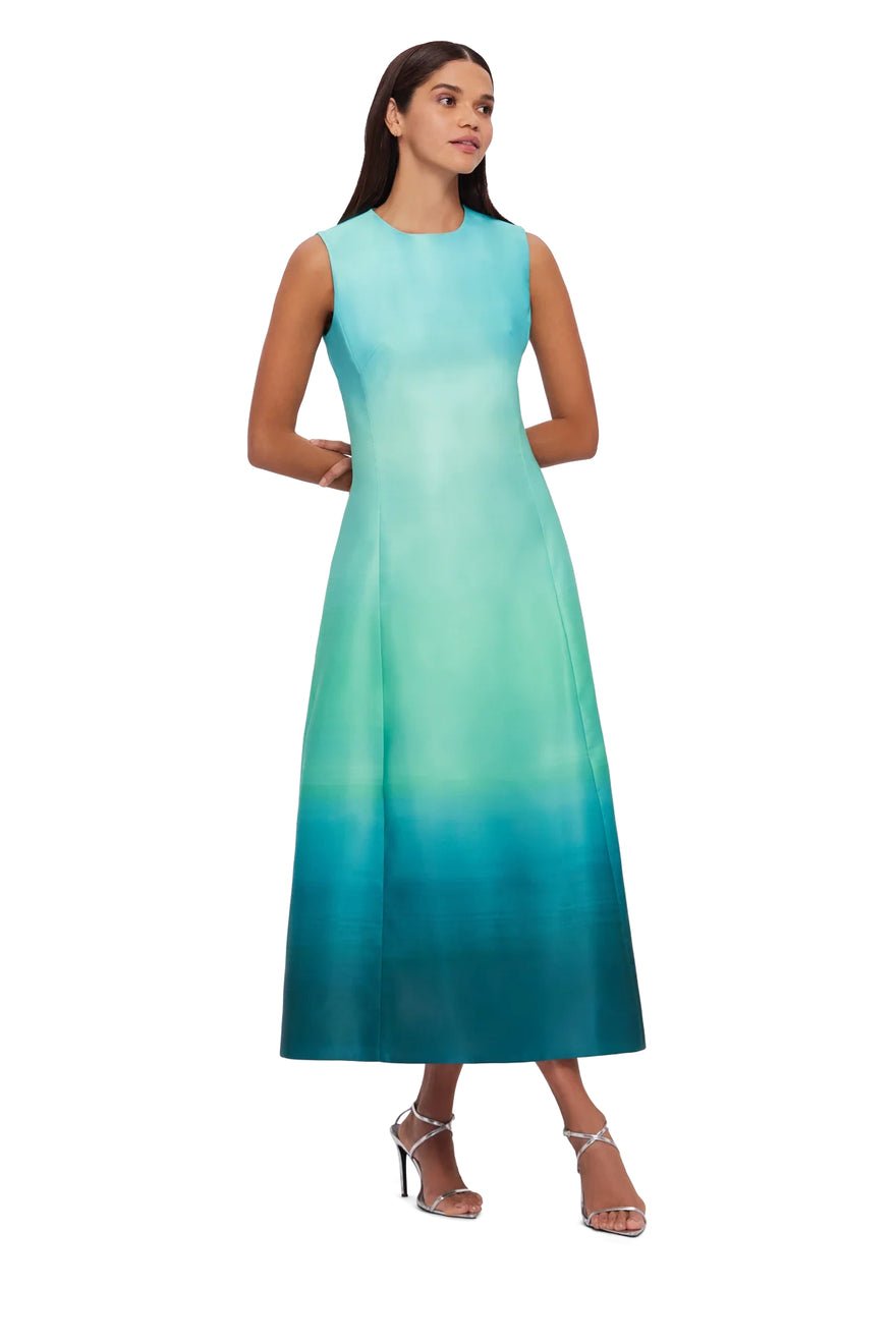Leo Lin Cleo Sleeveless Midi Dress - Ombre Aqua photo 4