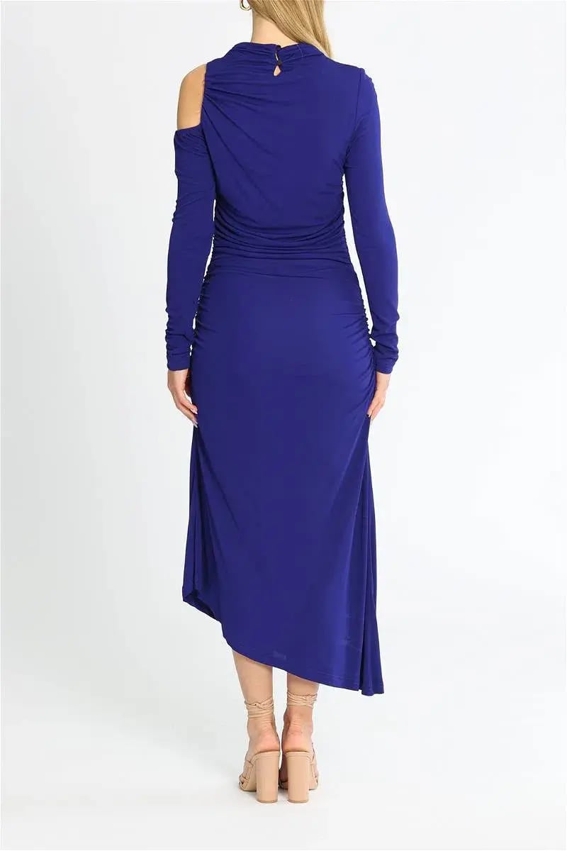 Cue Jersey Cold Shoulder Dress Cobalt Size 12 photo 2