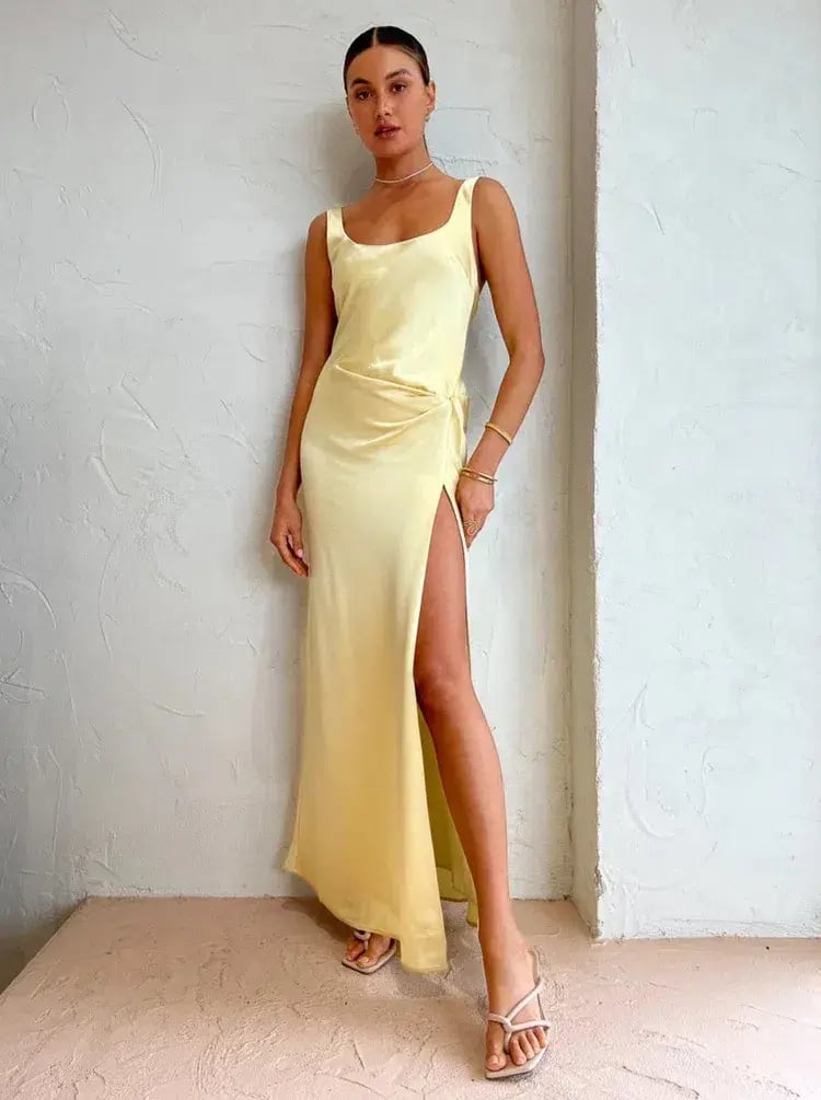 Anna Quan Etta Dress Champagne Lemon Size 8 photo 7