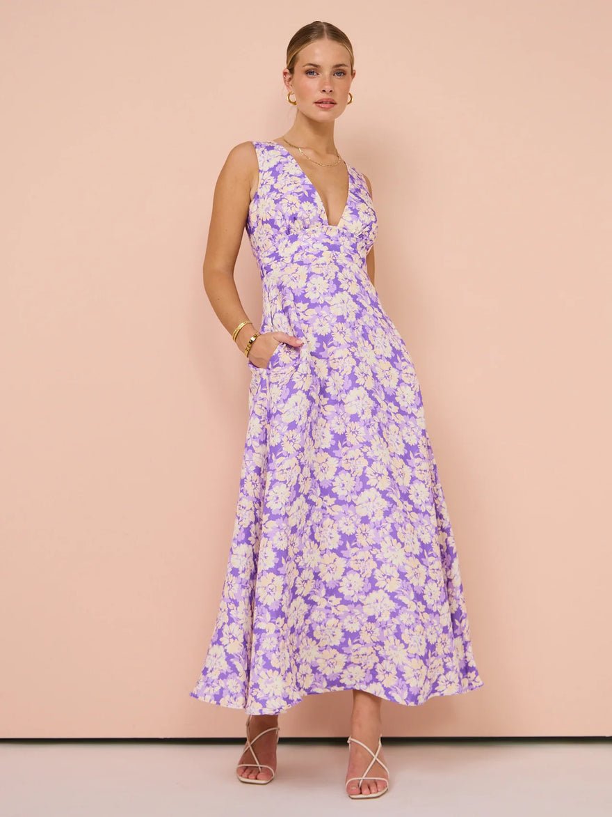 Acler Ardanary Maxi Dress In Violet Imprint photo 4