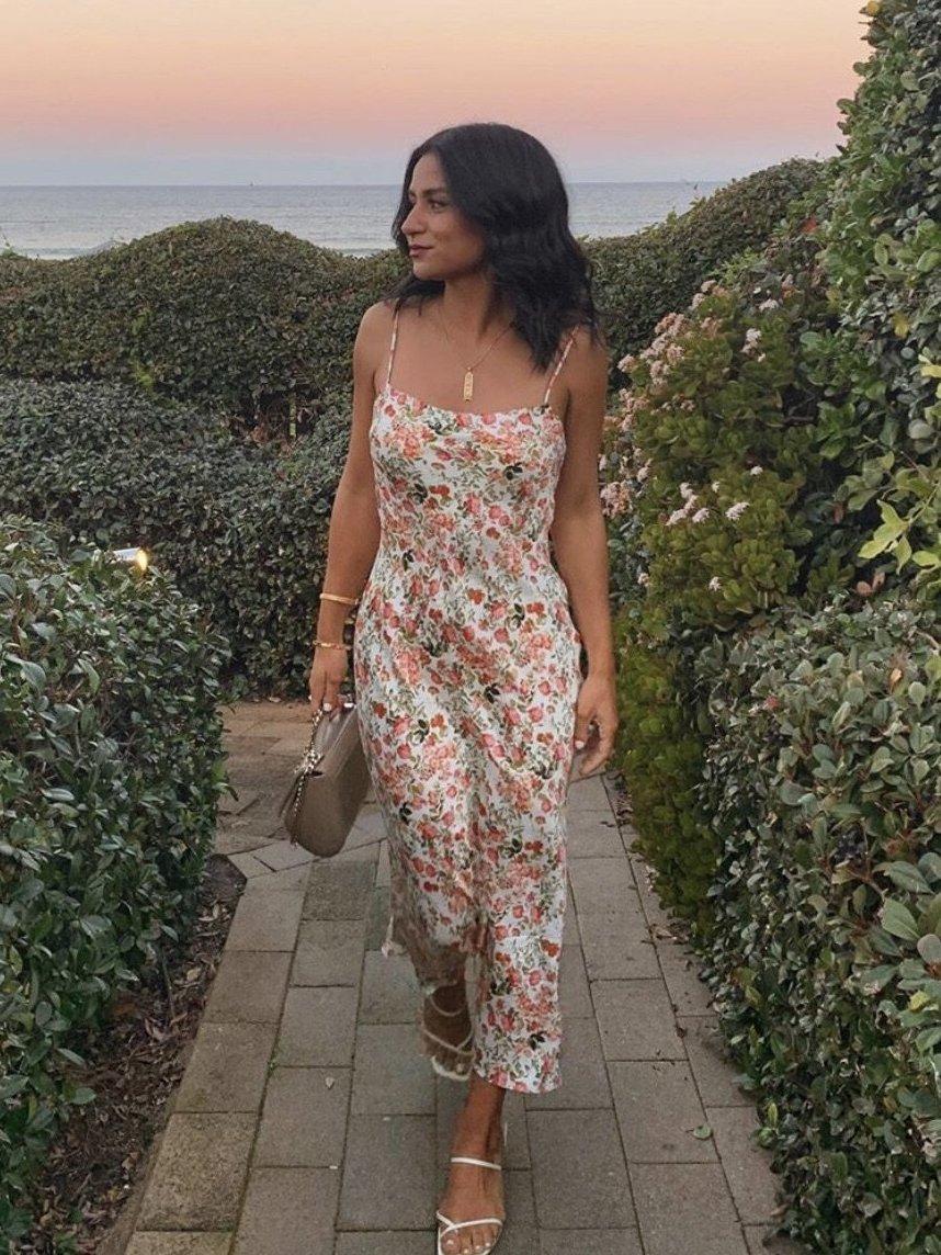 Bec & Bridge Camellia Delights Slip Midi Dress Floral Size 10 photo 4