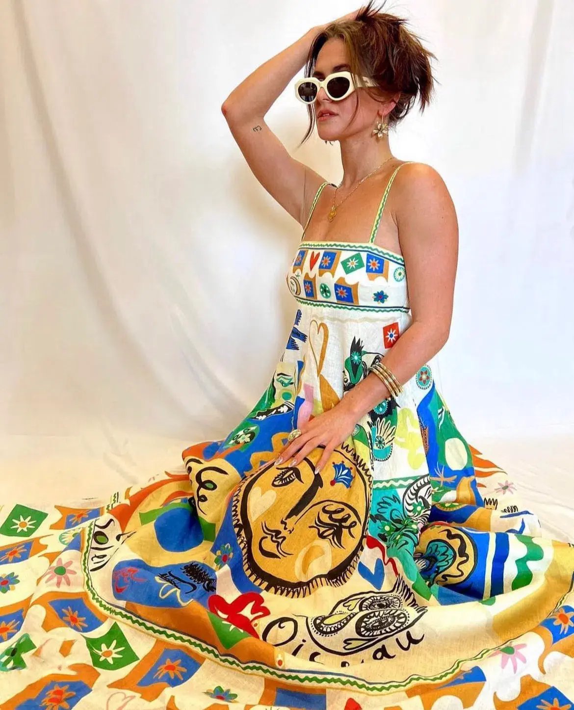 Alemais Soleil Sundress Multi-colored Size AU 12 photo 3