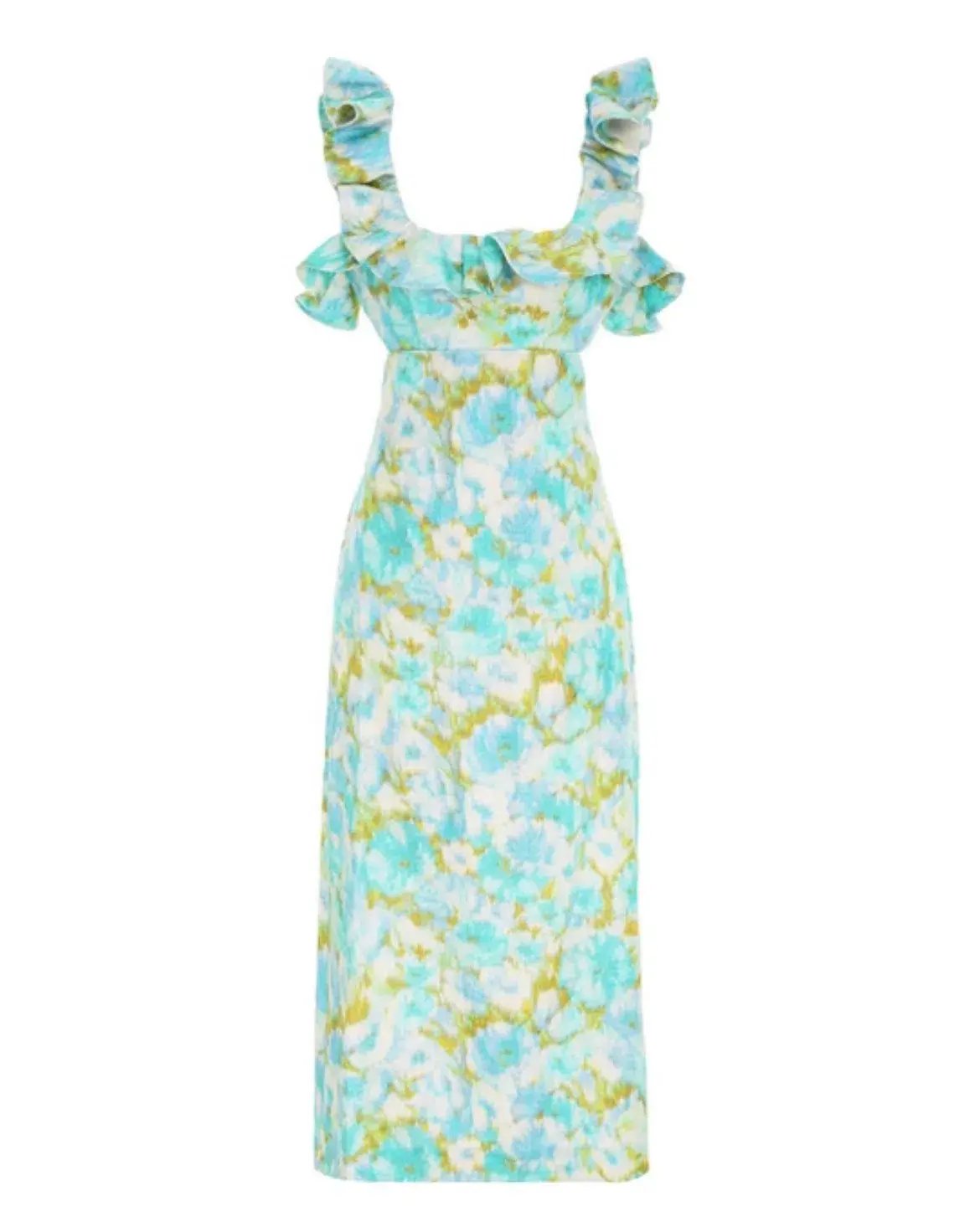 Zimmermann High Tide Frilled Midi Dress Floral Size 1 / Au 10 photo 5