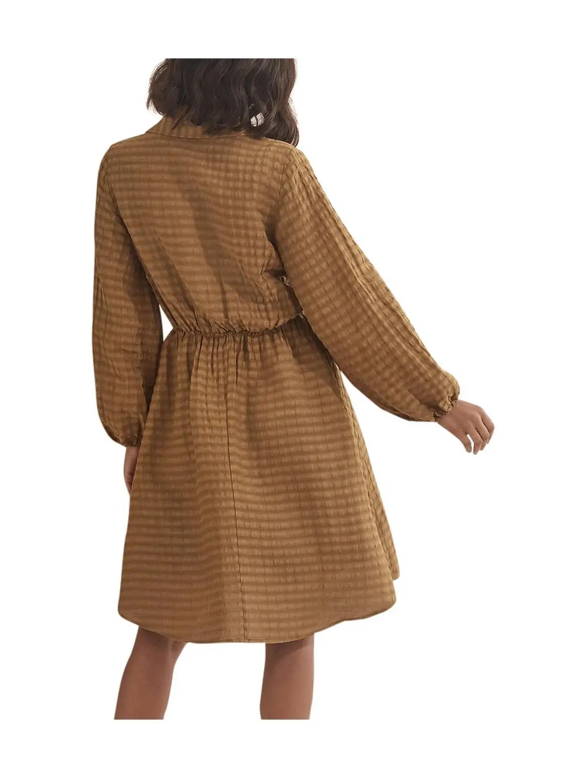 Country Road Puff Sleeve Mini Dress Brown Size 10 photo 4