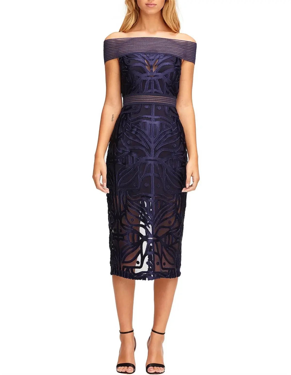 Alice McCall Lunar Eclipse Midi Cocktail Dress Navy Size 8 photo 2