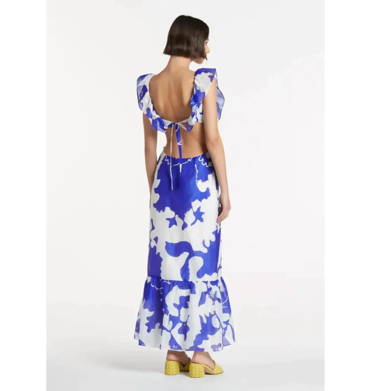 Sir The Label Vivi Frill Dress Merce Abstract Print Size AU 6 photo 3