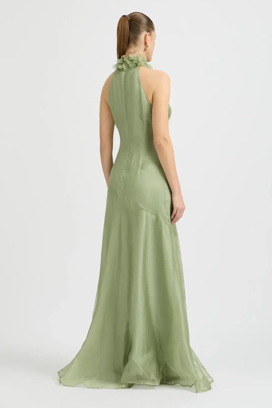 Sonya Moda Noelle Dress Maxi Green Moss Size AU 16 photo 3