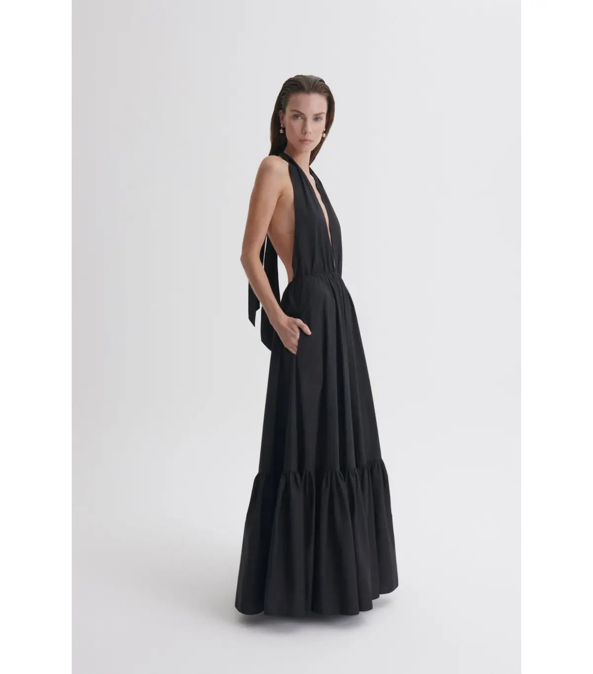 Scanlan Theodore Parachute Maxi Dress Black Size AU 6 photo 2
