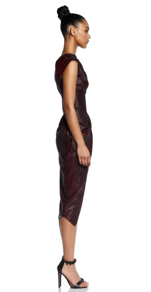 Toni Maticevski Connector Dress Burgundy Size 6 photo 2
