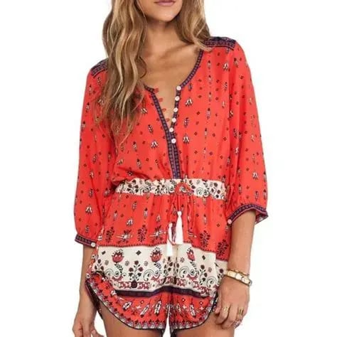 Spell Desert Wanderer Playsuit Sunset Red Size XXL / AU 16 photo 2