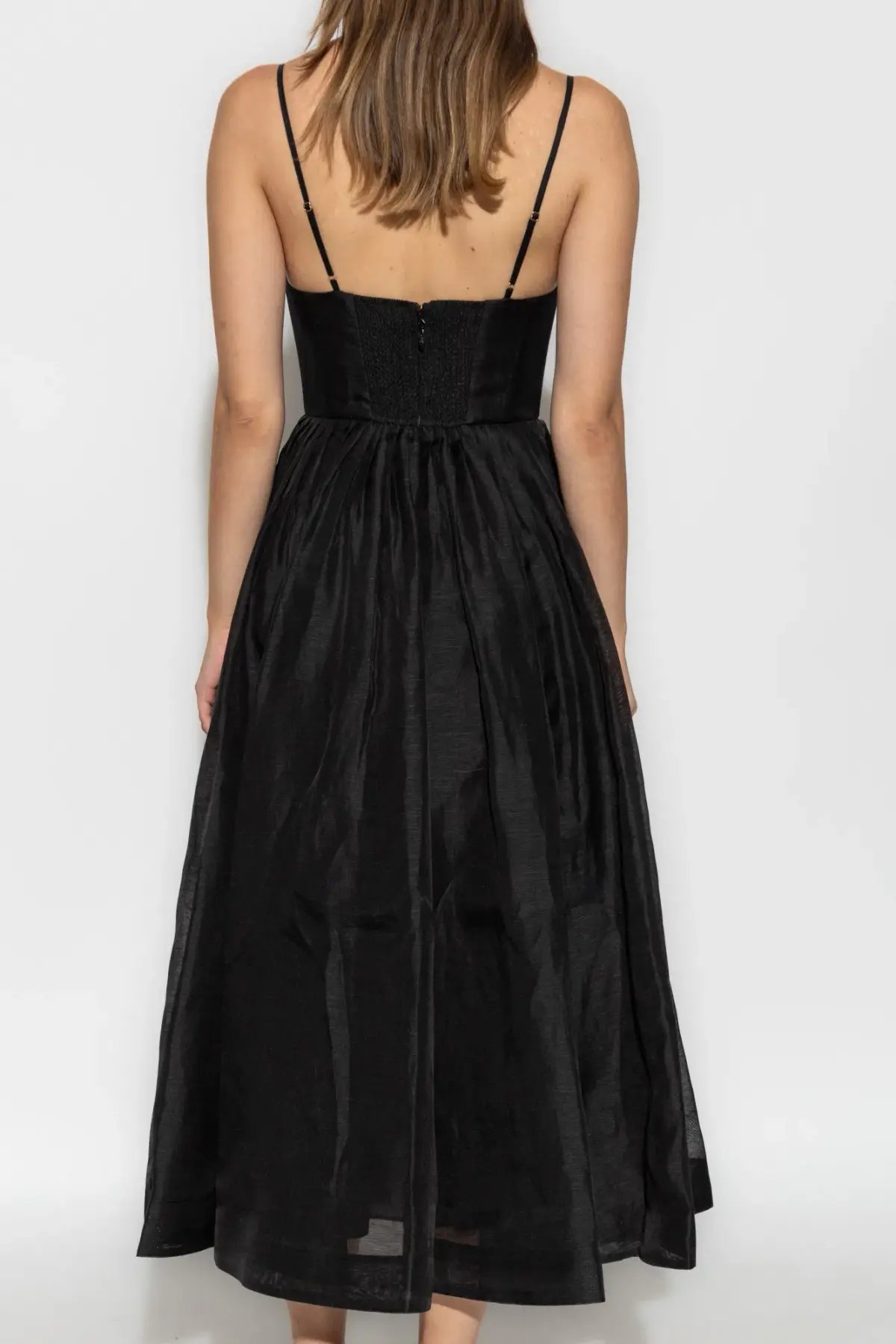 Zimmermann Illustration V Neck Midi Dress Black Size 1 / AU 10 photo 2