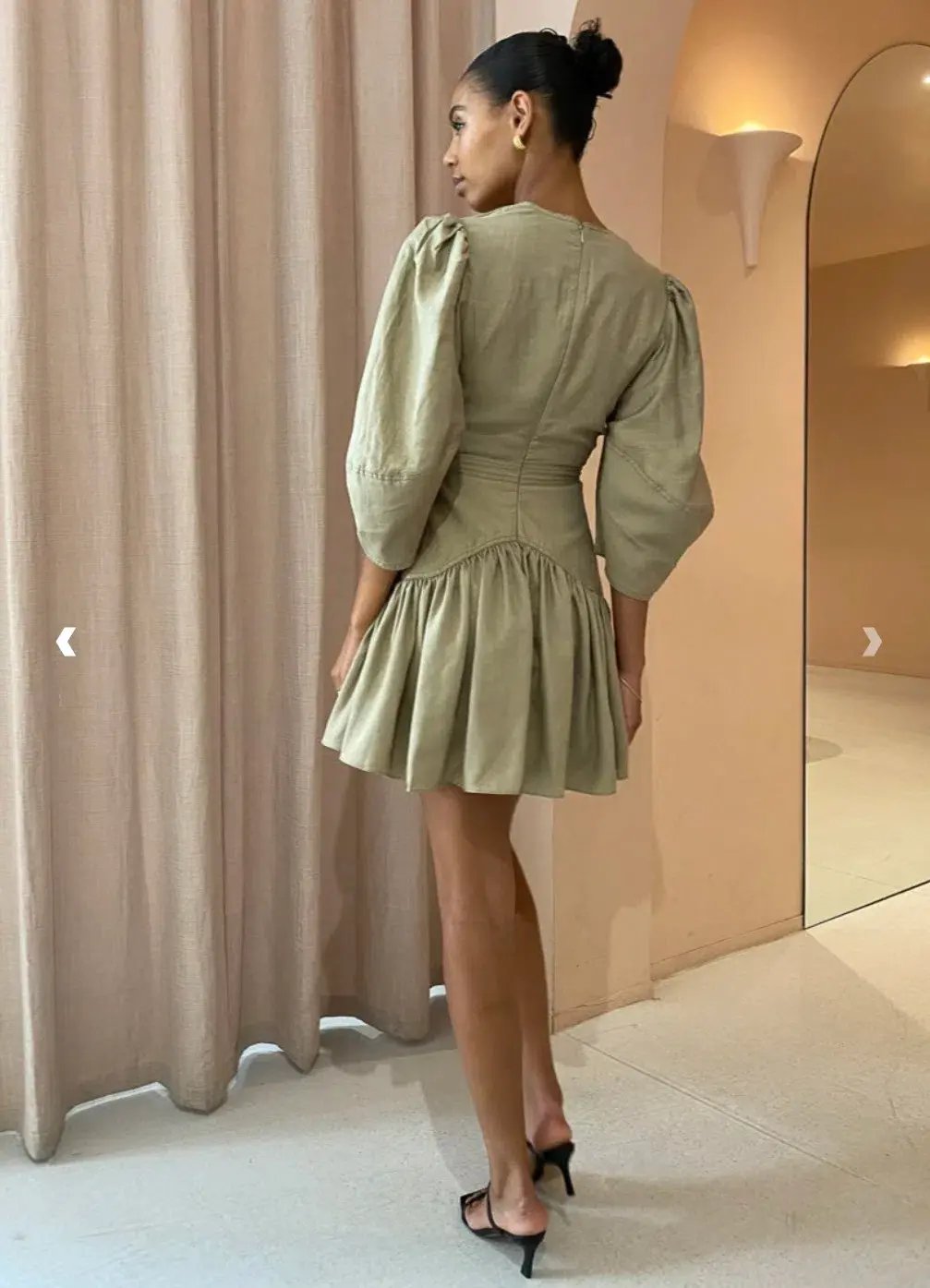 Acler Manor Dress Moss Green Size 10 photo 2