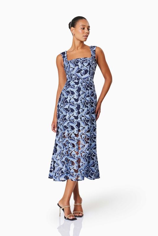 ELLIATT MILA MIDI DRESS - NAVY MULTI photo 2