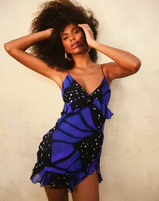 Rat and Boa Beatriz Mini Dress Butterfly Print Size S / 8 photo 2
