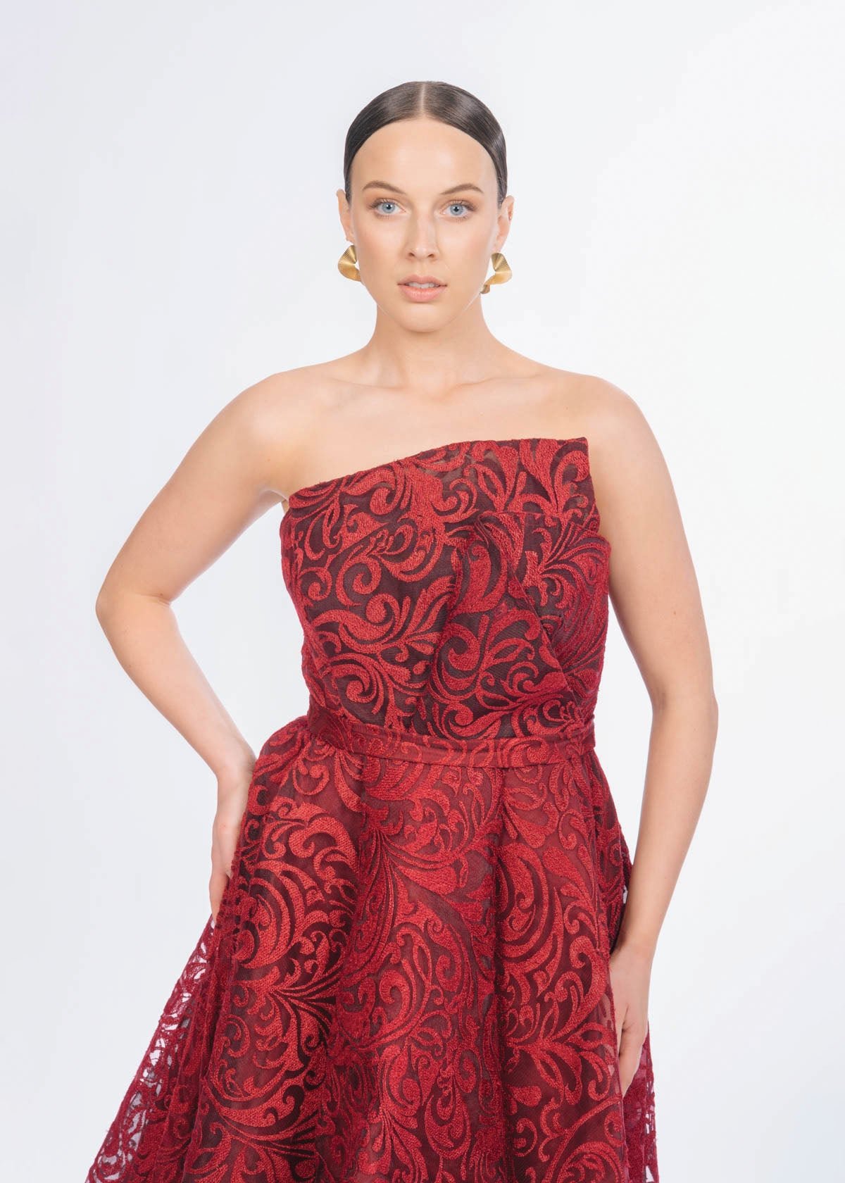 Scandal Gown in Wine Red (J9076) photo 6