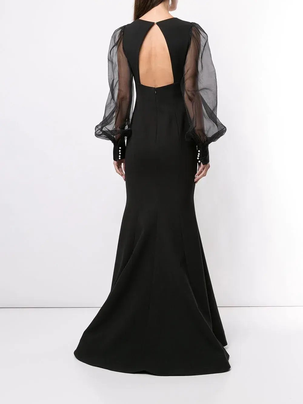 Rebecca Vallance Barbie Cut Out Gown Black Size 8 photo 3