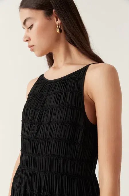 Aje Rosewood Ruched Maxi Dress Black Size 6 photo 2