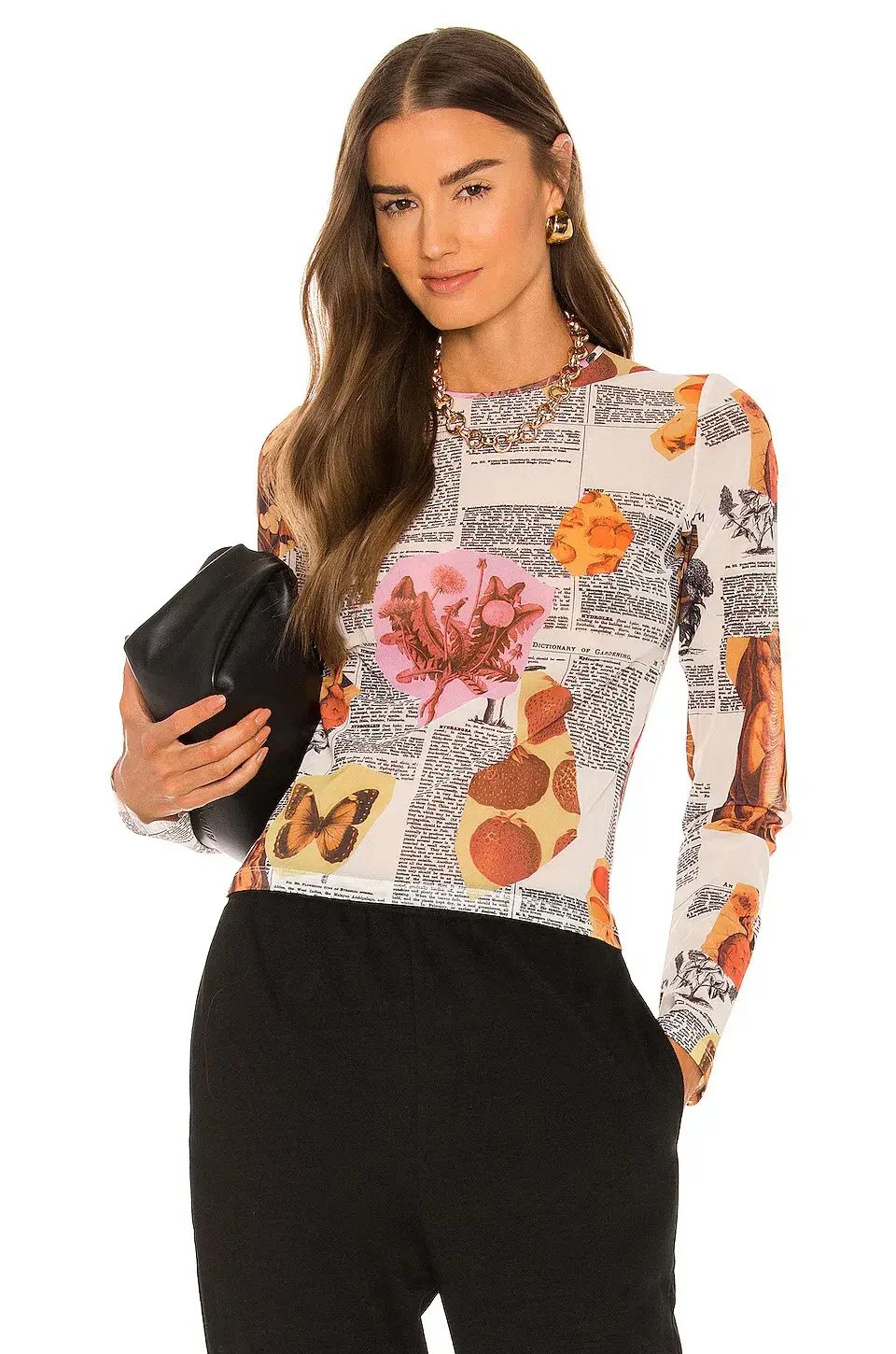 Miaou Botanica Mesh long sleep top size S photo 3