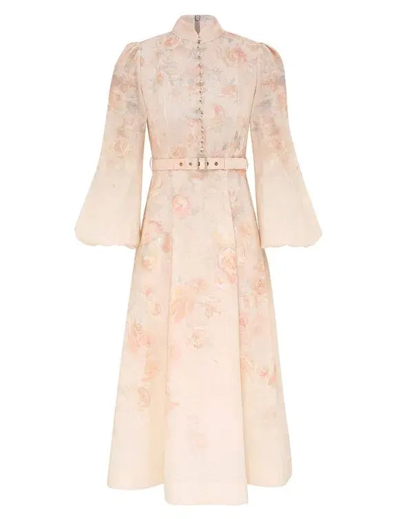 Zimmermann Crush Buttoned Midi Dress Size AU 14 photo 2