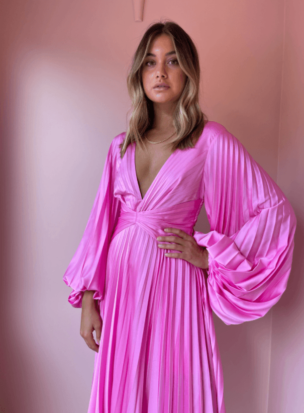 Acler Palms Midi Dress in Confetti Pink Size 8 photo 2