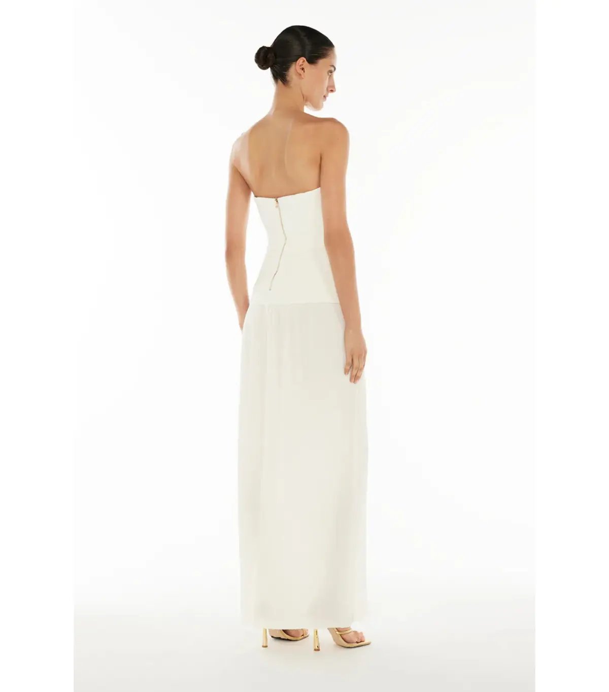 Manning Cartell Double Time Pleat Strapless Dress White Size AU 8 photo 4