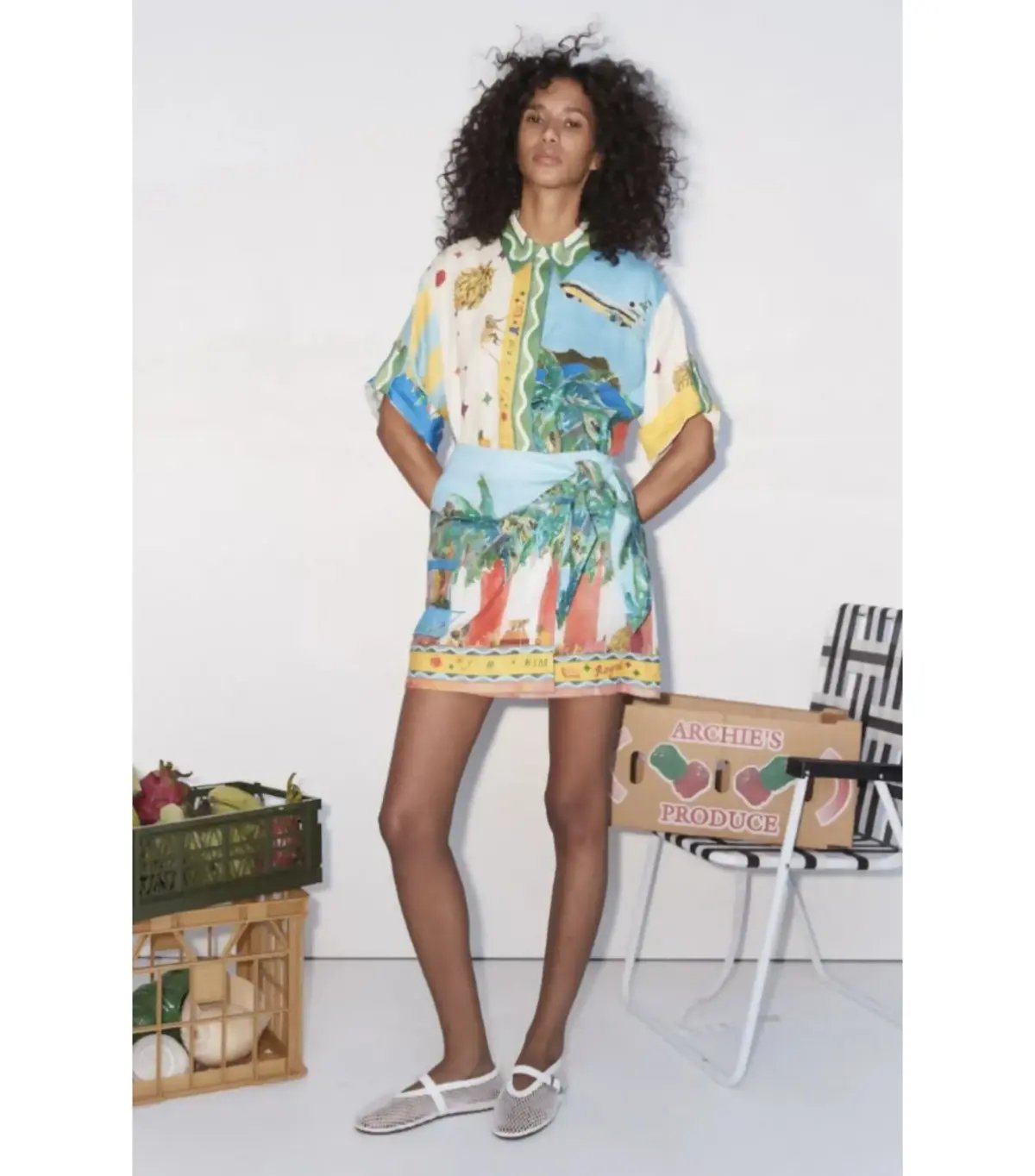 Alémais All Aboard Shirt and Skirt Multi Size AU 16 photo 3