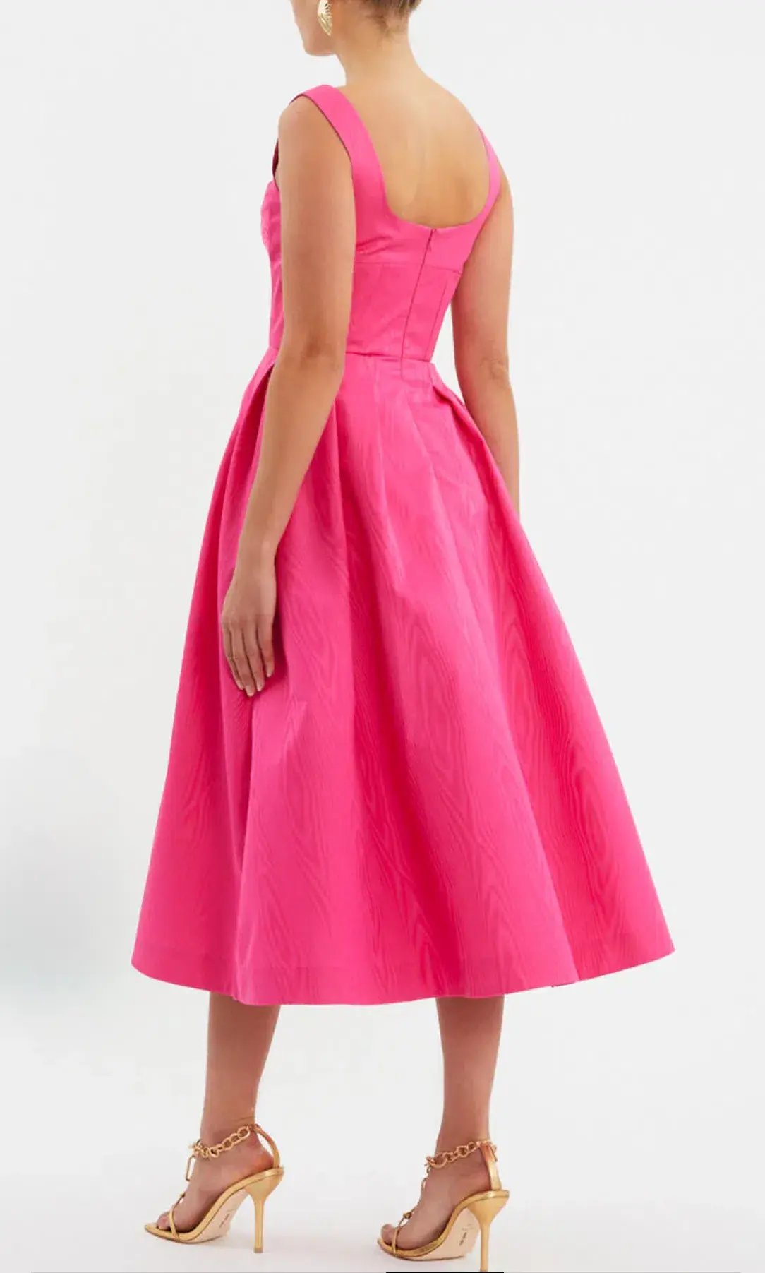 Rebecca Vallance Lyla Midi Dress Hot Pink Size 16 photo 5